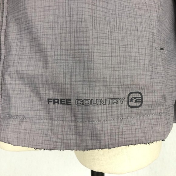 Free Country Women's Size Small Light Grey Reversible Full Zip Hooded Jacket - Picture 13 of 14